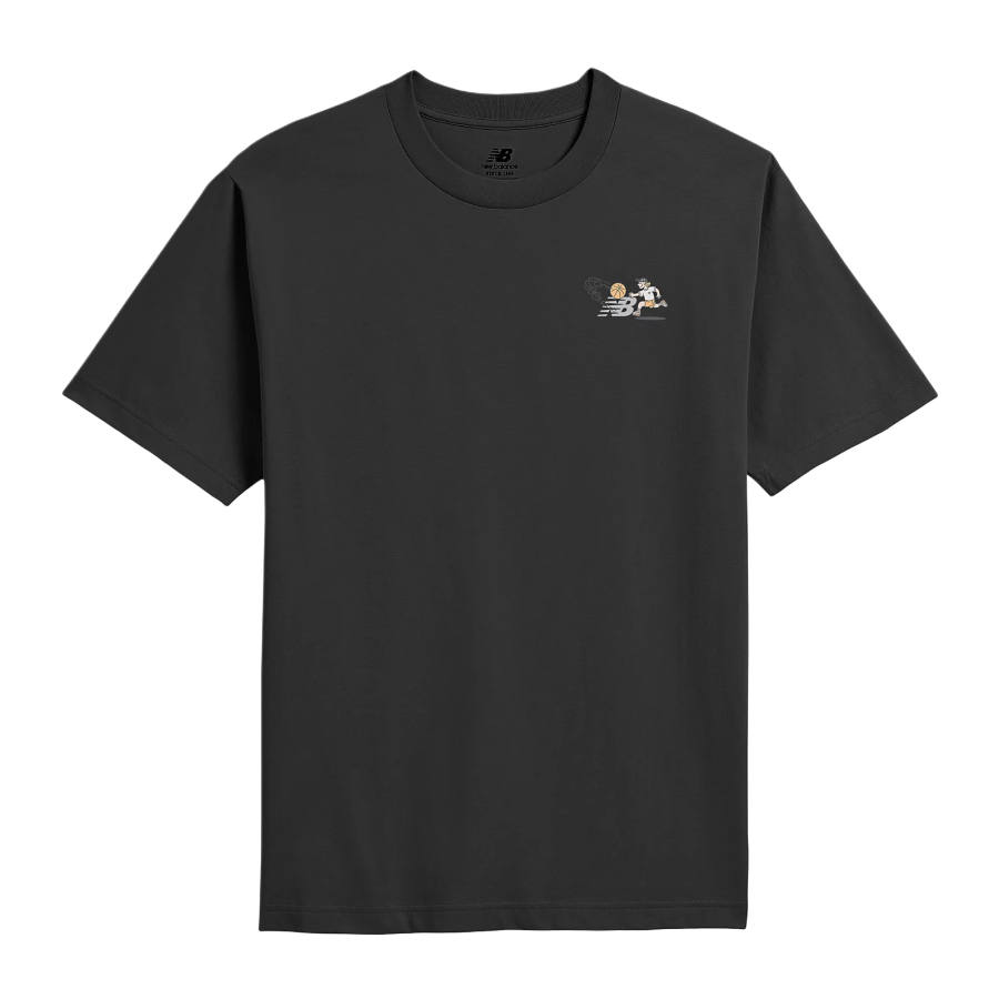 New Balance New Balance T Shirts Men's Black Crew Neck Moderate Straight Fit