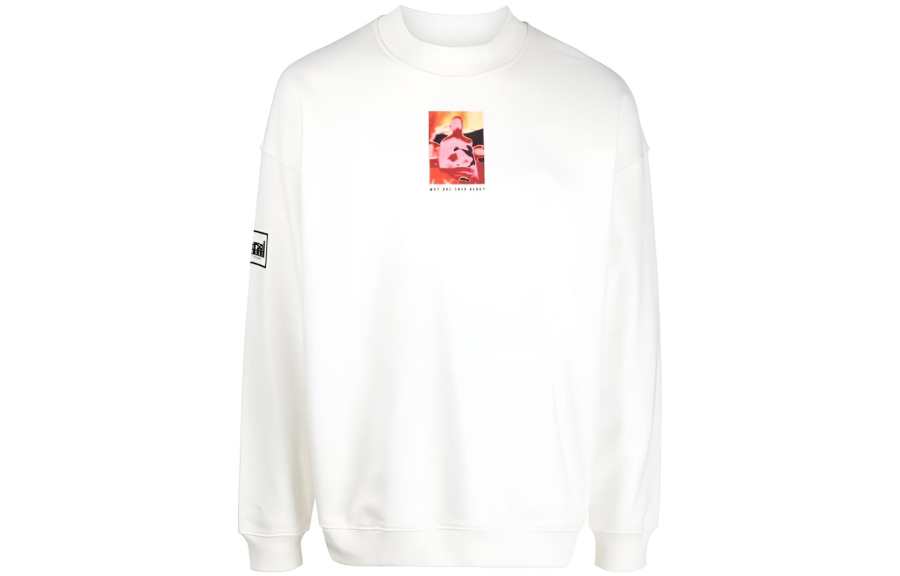 DIESEL Sweatshirts Men's White Crew Neck Moderate