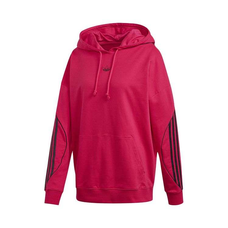 Adidas Originals Sweatshirts Women's Red Hooded Non Detachable Moderate