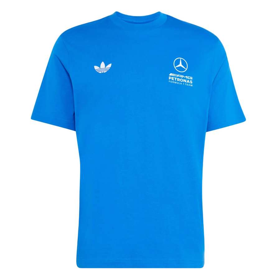 Adidas Originals Racing T Shirts Men's Bird Feather Blue/White Crew Neck Moderate