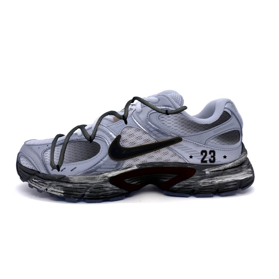 Nike Nike V5 Running Shoes Unisex Low Top Silver Gray Black Gold Color Block