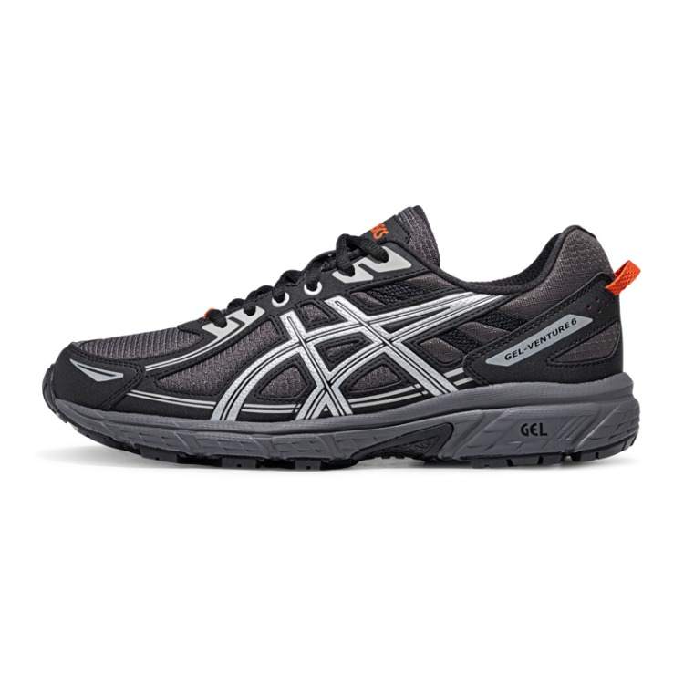 ASICS Gel Venture 6 Running Shoes Unisex Low Top Obsidian Gray/Silver
