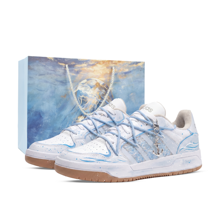 Adidas Adidas ENTRAP Skateboard Shoes Unisex Low Top White/Blue
