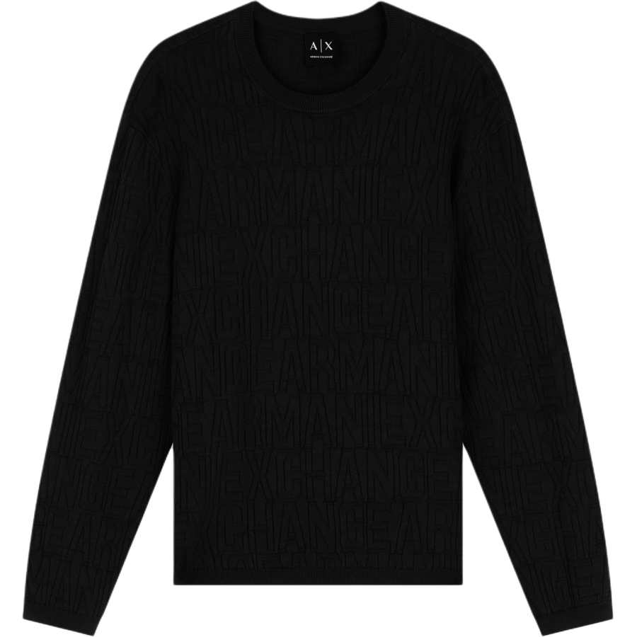 ARMANI EXCHANGE Knitwear Men's Navy Crew Neck Moderate Straight Fit