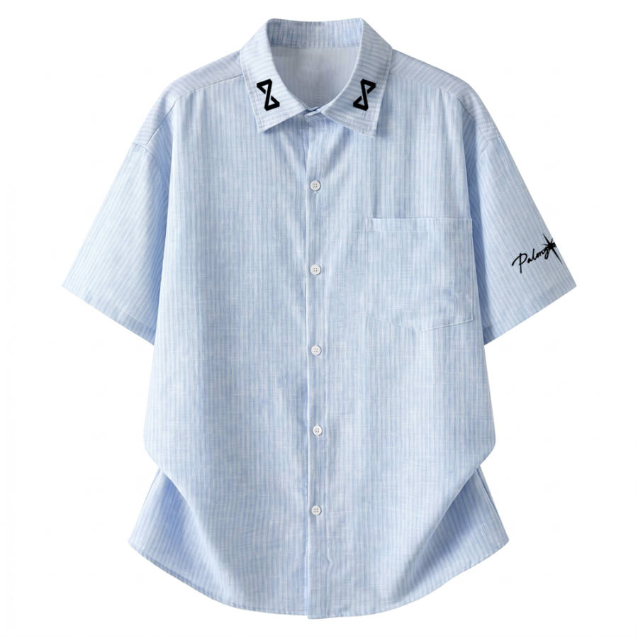 PAL ONGACO Shirts Unisex Lapel Moderate Straight Fit