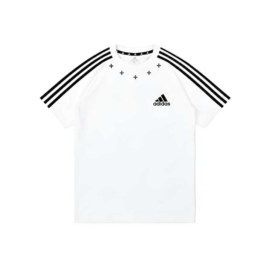 Adidas Adidas MUST HAVES T Shirts Unisex White Crew Neck Moderate Straight Fit
