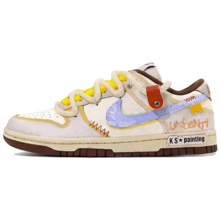 Nike Nike Dunk Abrasion Resistant Low top Skateboard Shoes Women's Yellow Brown