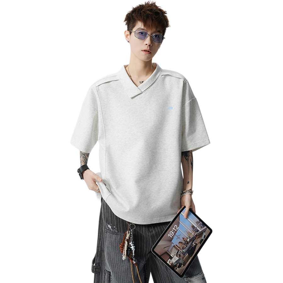 WARRIOR WARRIOR T Shirts Unisex Lapel Thin Straight Fit