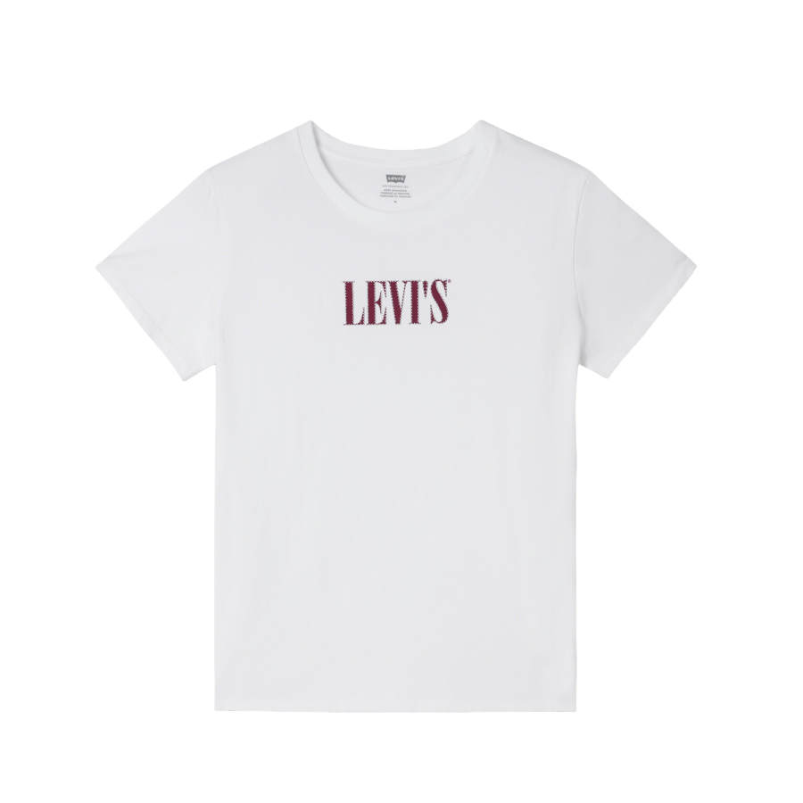 Levis Levis T Shirts Women's White Crew Neck