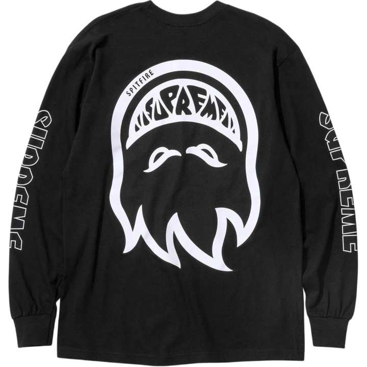 Supreme Supreme X SPITFIRE T Shirts Unisex Crew Neck Moderate Straight Fit