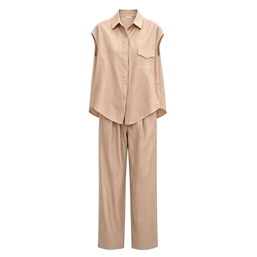Sugarfunk Sugarfunk Shirt Matching Sets Women's Lapel Thin