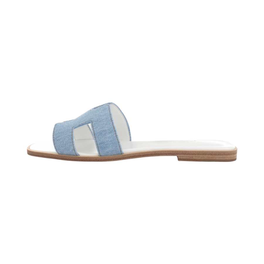 HERMES Oran Slide Slippers Women's Light Blue