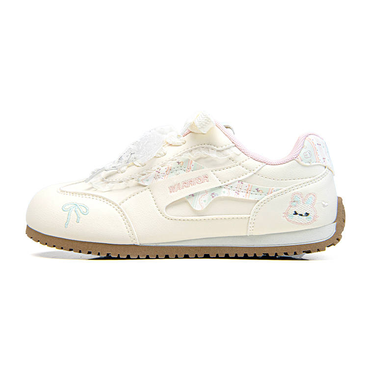 WARRIOR WARRIOR Skateboard Shoes Women's Low Top Ecru