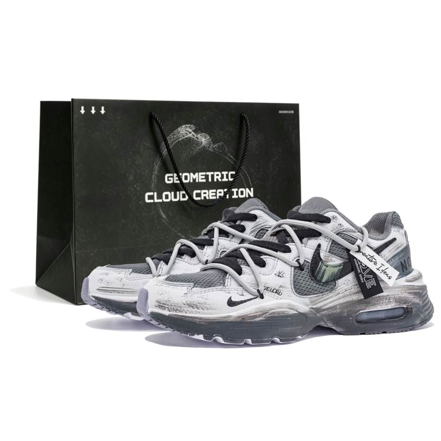 Nike Nike Air Max Fusion Cushioning Slip Resistant Abrasion Resistant Low top Running Shoes Women's Gray Black