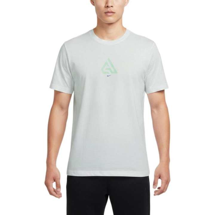 Nike Nike T Shirts Men's Light Green Crew Neck Moderate Straight Fit