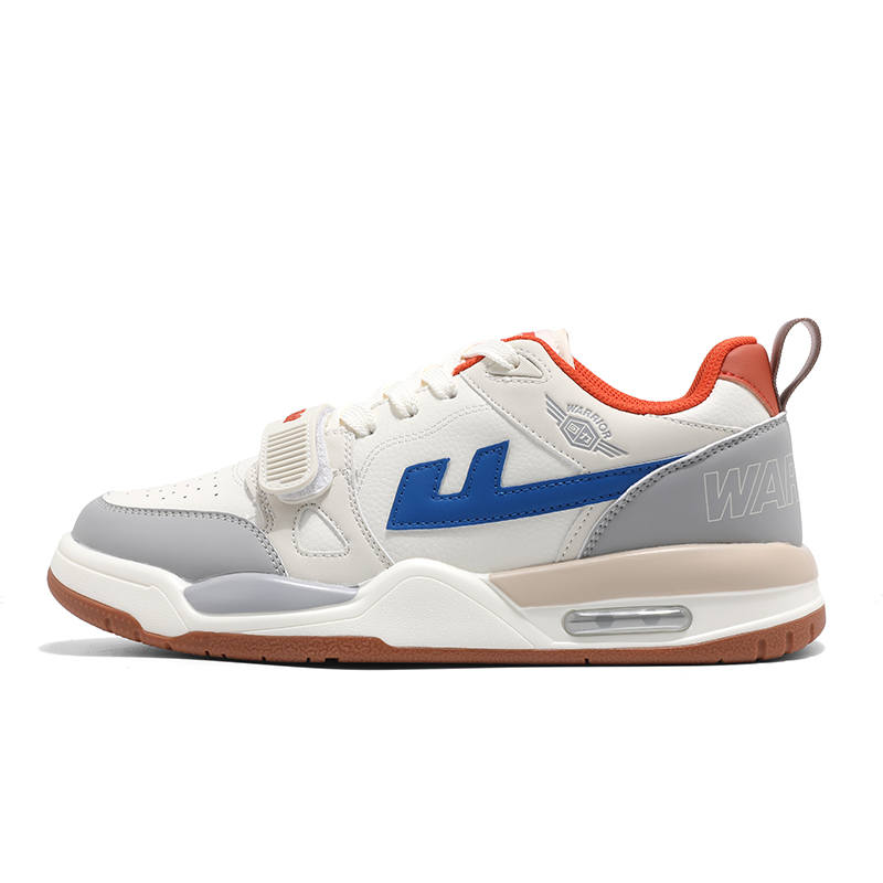 WARRIOR WARRIOR Skateboard Shoes Men's Low Top Beige Gray Blue