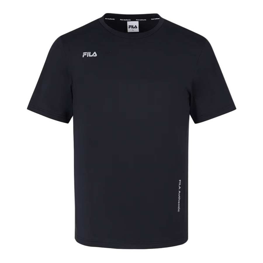 FILA T Shirts Men's Dark Marine Blue Crew Neck Moderate