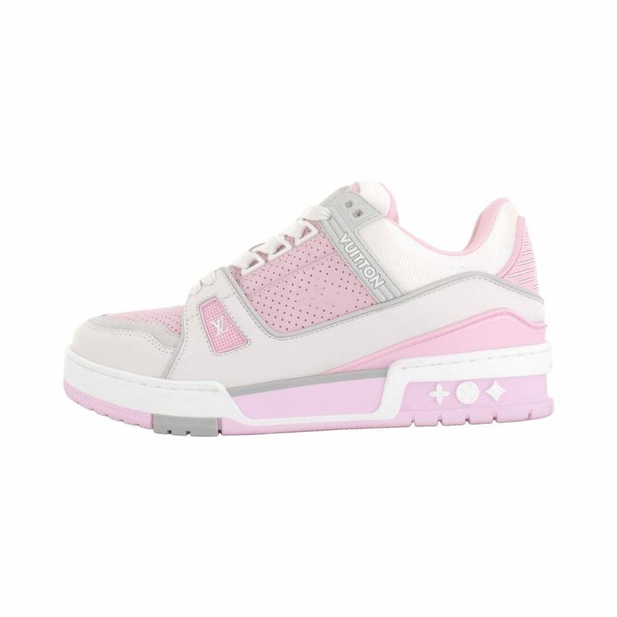 LOUIS VUITTON Trainer Cow Leather Low top Skateboard Shoes Women's Pink Purple