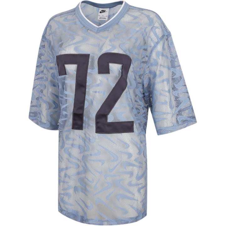 Nike Nike T Shirts Women's Light Blue/Dark Blue V Neck Moderate Straight Fit