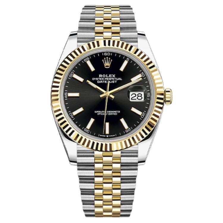 ROLEX Fluted Bezel Two Tone Datejust Collection Automatic Mechanical Movement Date Display Men's Watches Watch