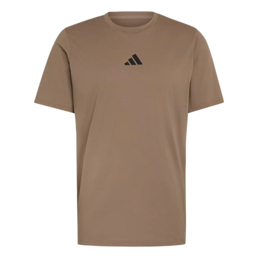 Adidas Adidas Fitness Clothing Men's Khaki Six Crew Neck Moderate