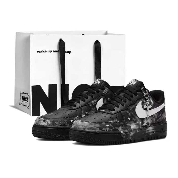 Nike Nike Air Force 1 Skateboard Shoes Unisex Low Top Black/Gray