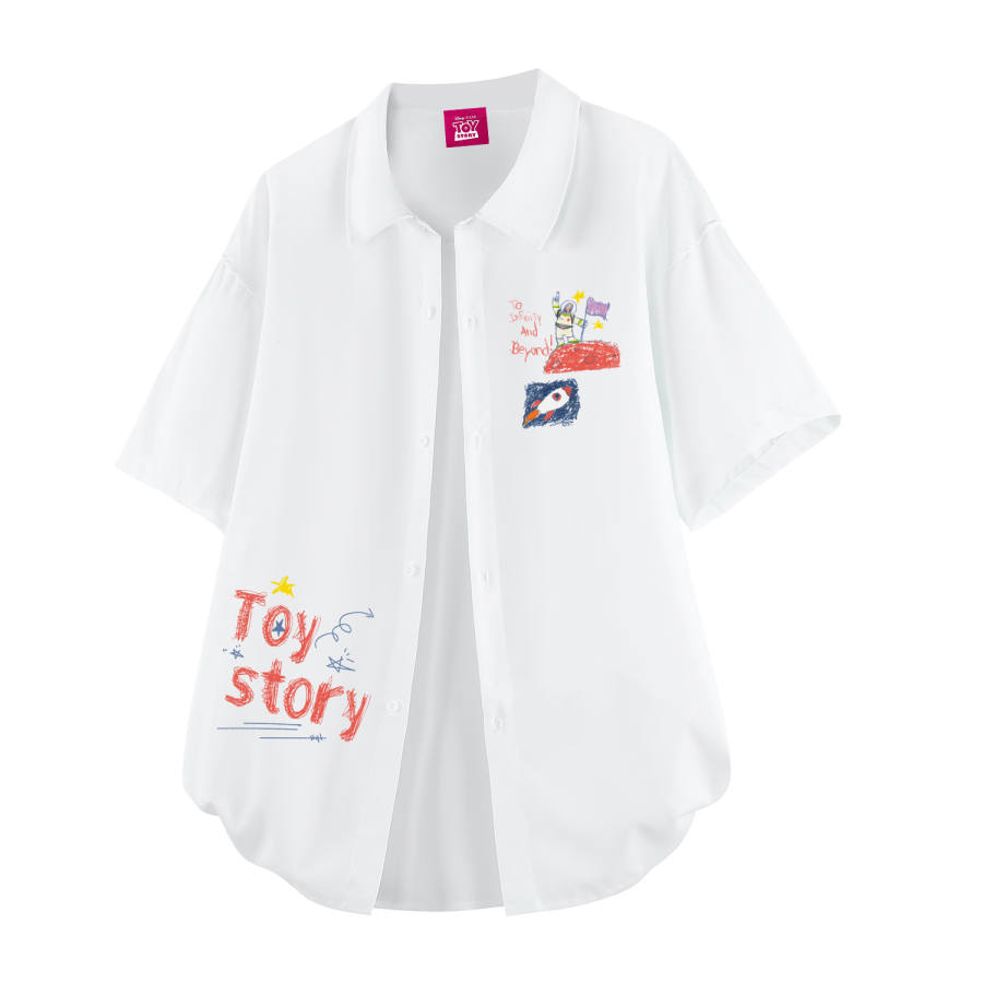 Disney Shirts Unisex Lapel Thin Shirt
