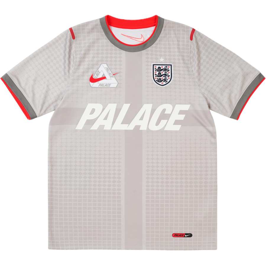 PALACE X Nike England X Nike Soccer Jerseys Unisex Gray Crew Neck