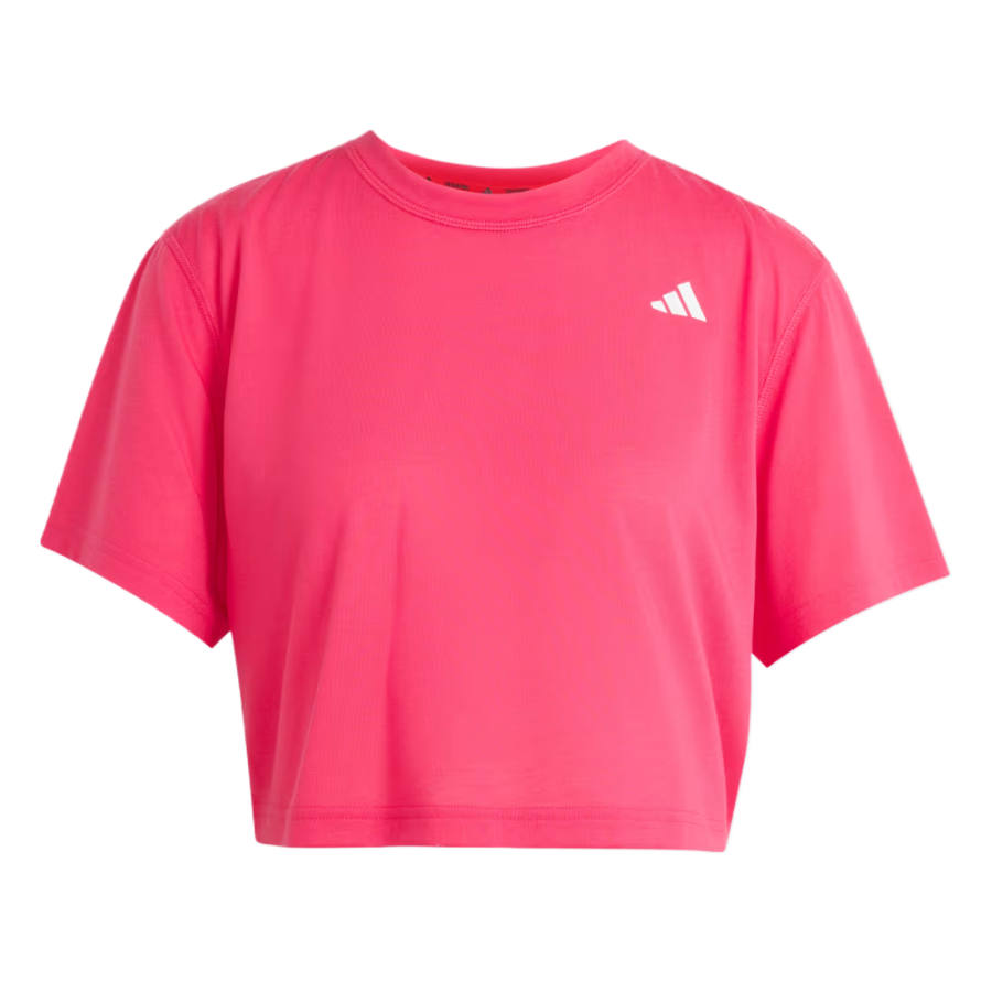 Adidas Adidas ESSENTIALS Fitness Clothing Women's Vibrant Pink Crew Neck Moderate