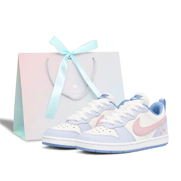 Nike Nike Court Borough 2 Skateboard Shoes Women's Low Top Blue/Pink