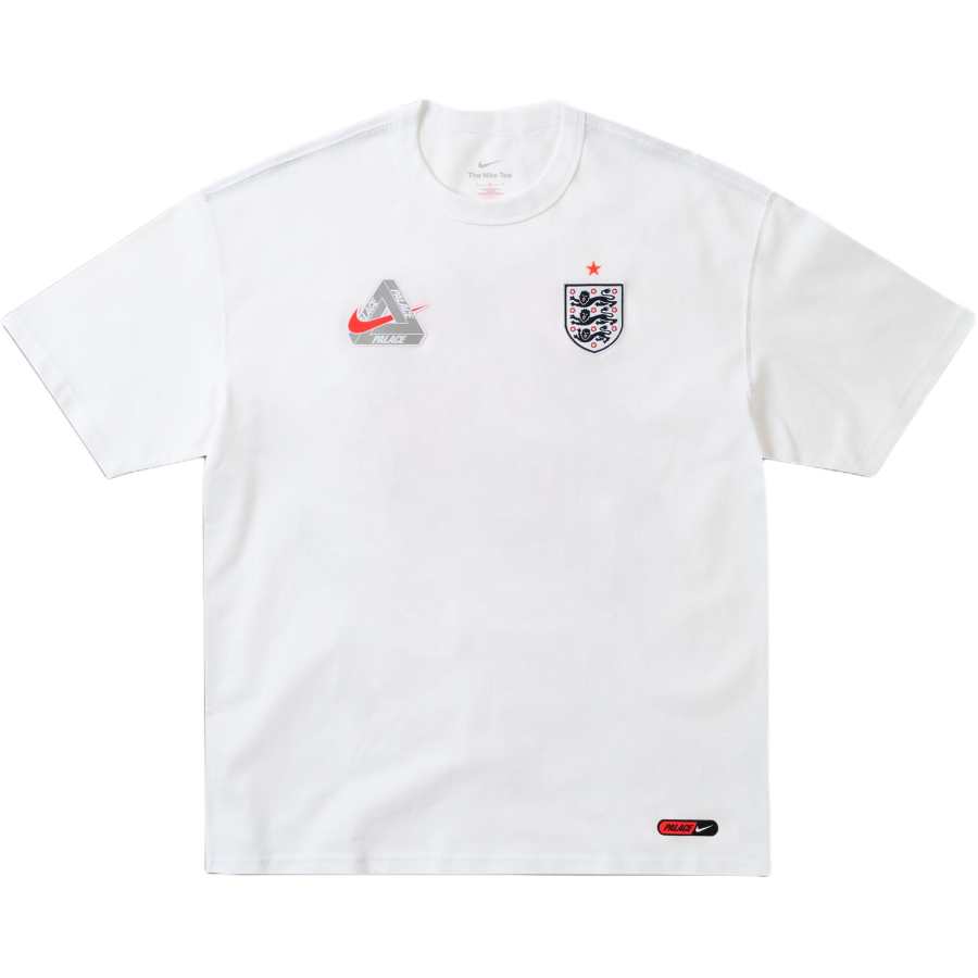 PALACE X Nike England X Nike T Shirts Unisex White Crew Neck