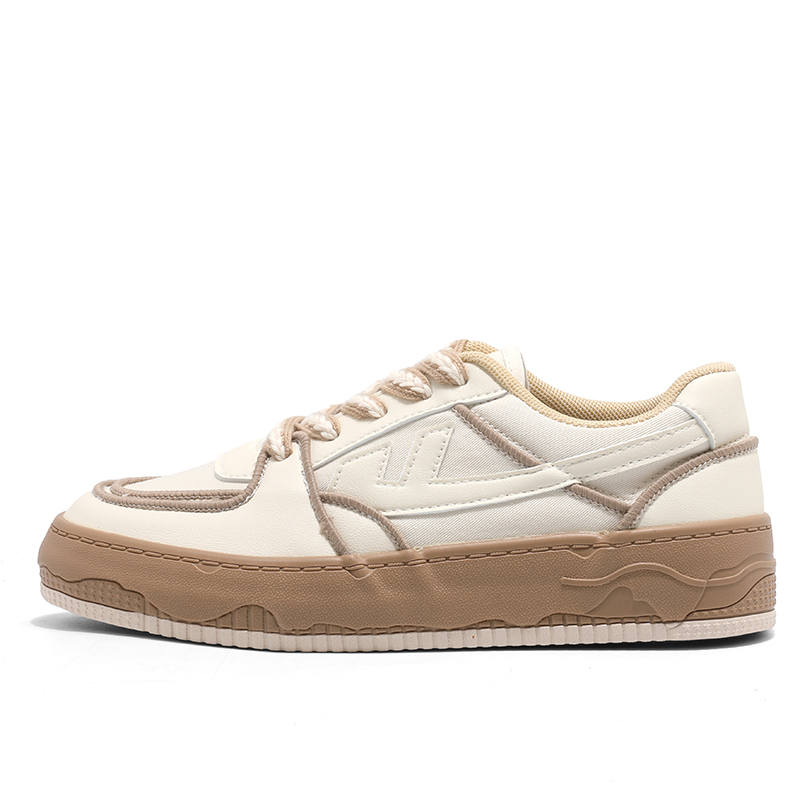 WARRIOR Skateboard Shoes Women's Low Top Beige Khaki