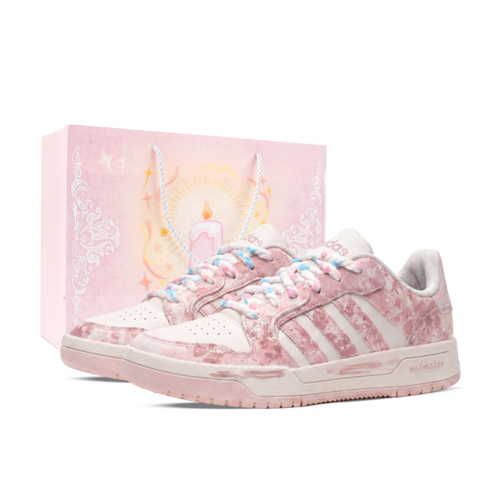Adidas Adidas ENTRAP Skateboard Shoes Unisex Low Top White/Pink