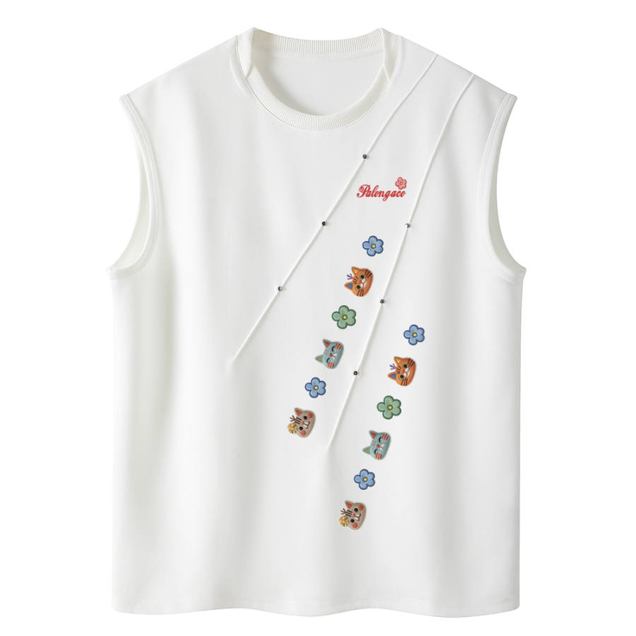 PAL ONGACO Tank Tops Unisex Crew Neck Moderate Straight Fit
