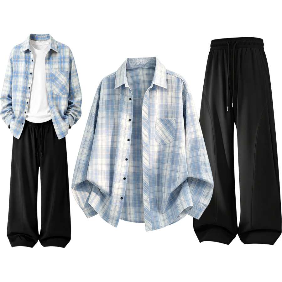 WARRIOR WARRIOR Shirt Matching Sets Unisex Lapel Moderate