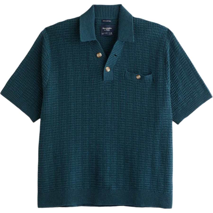Abercrombie&Fitch Polo Shirts Men's Turquoise Polo Collar Moderate Other