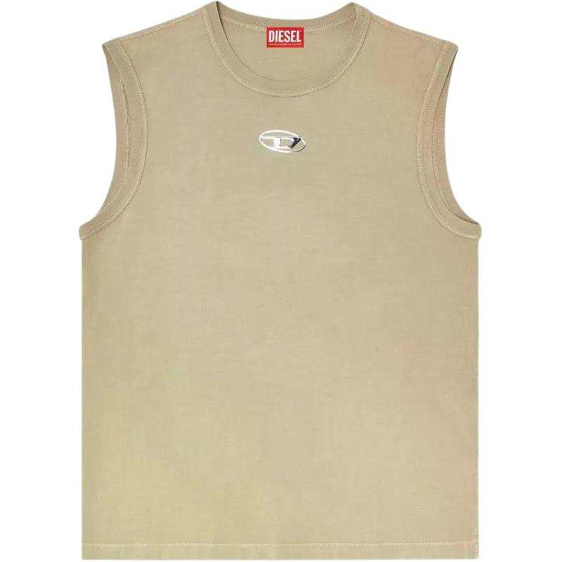 DIESEL Tank Tops Men's Neutral Color Crew Neck Moderate Straight Fit