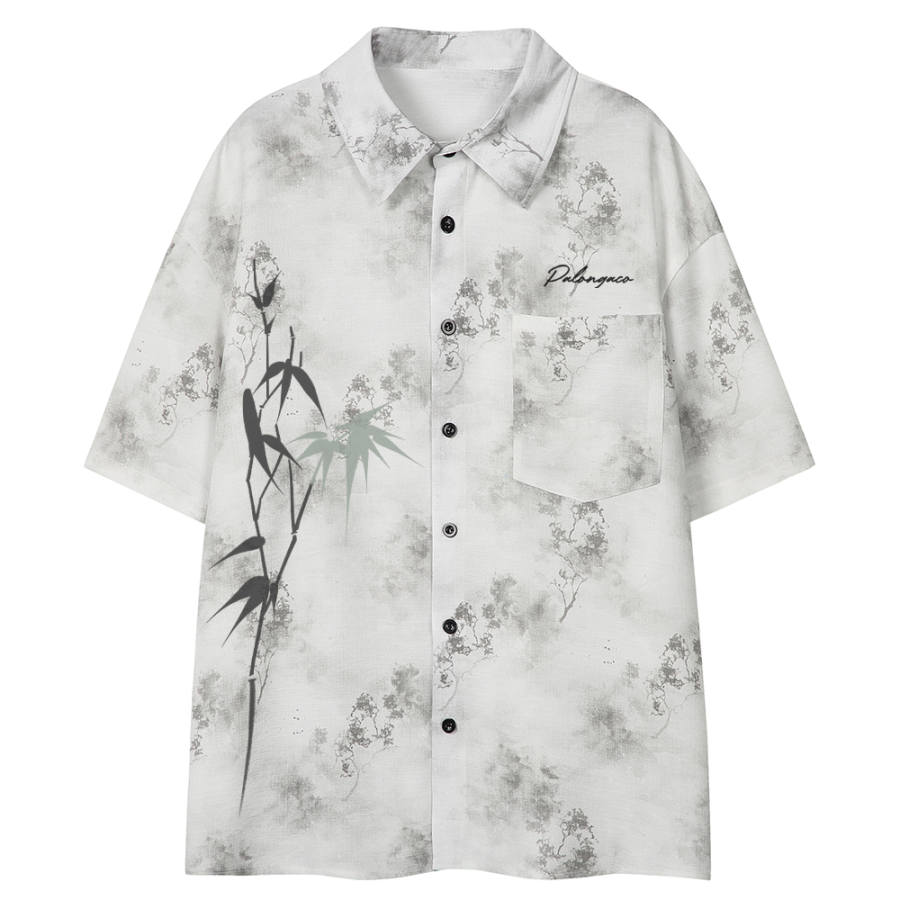 PAL ONGACO Shirts Unisex Lapel Thin Straight Fit