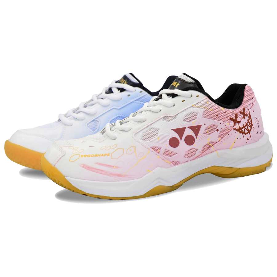 YONEX Power Cushion Badminton Shoes Unisex Low Top Pink/Blue/Gold/White