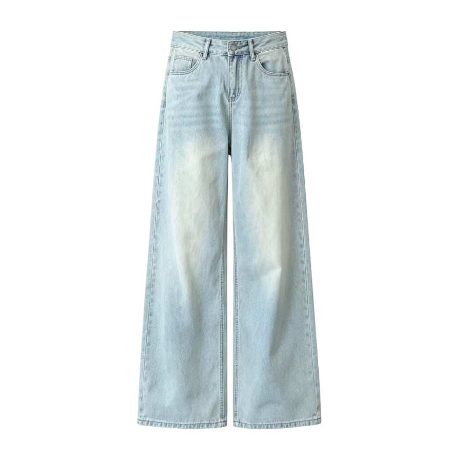 Sugarfunk Jeans Women's Light Blue Washed Moderate Straight Fit Pants