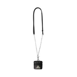 POP MART Zip Closure Pu Earphone Case Unisex Black