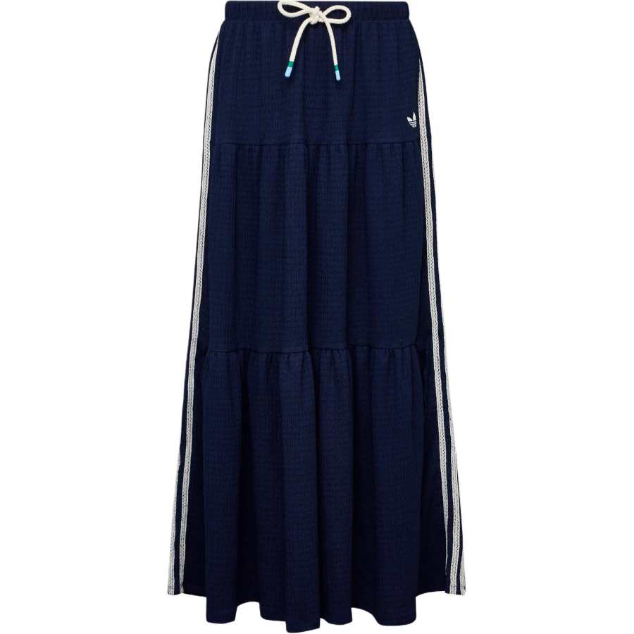 Adidas Originals Casual Long Skirts Women's Dark Indigo Moderate Long Skirt