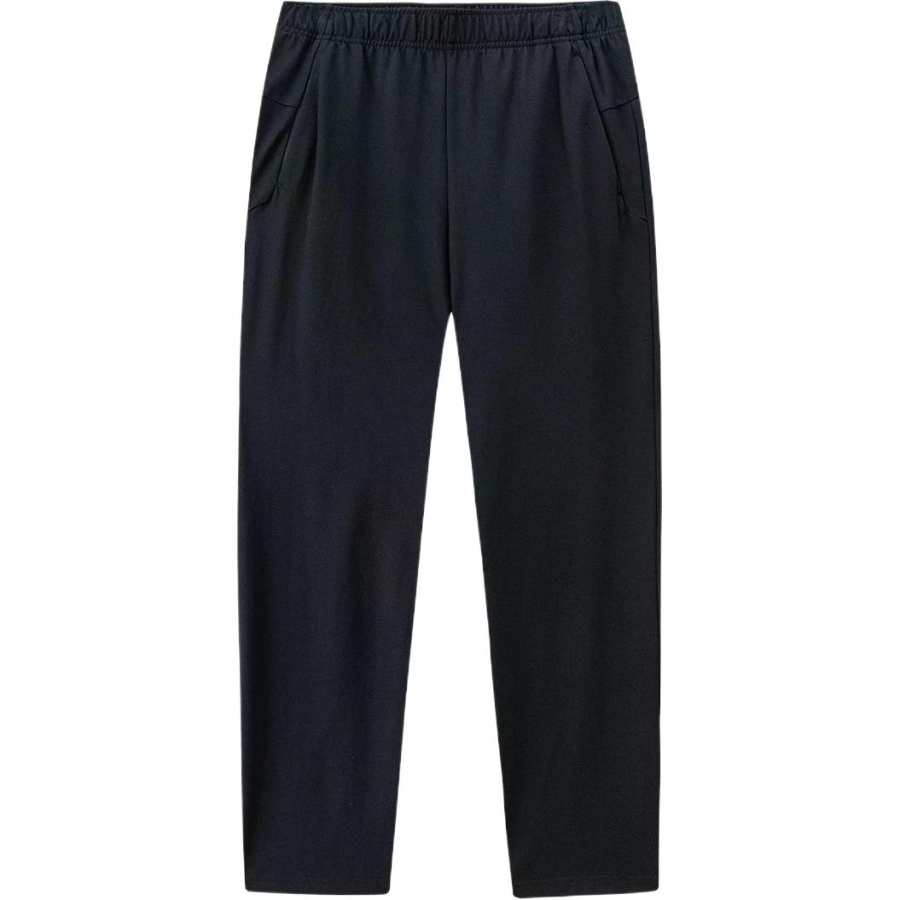 ANTA Knitted Sweatpants Men's Black Thin Straight Fit Pants