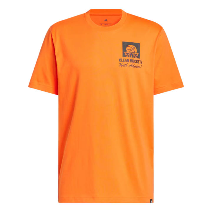 Adidas Adidas BASKETBALL T Shirts Men's Half Impact Orange Crew Neck