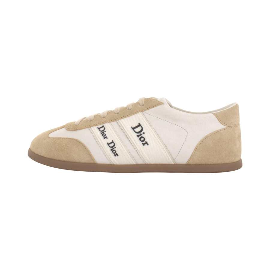 DIOR Ribbon Low top Skateboard Shoes Women's Beige