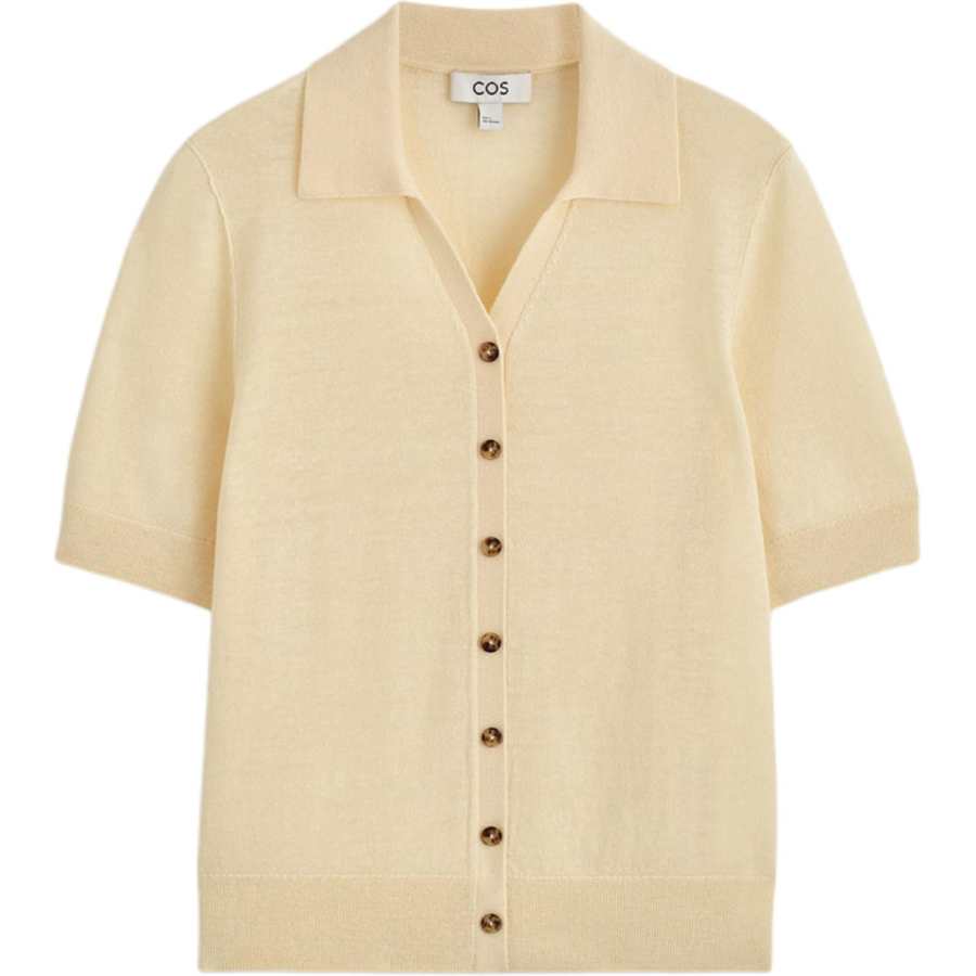 COS Sweaters Women's Beige Yellow Lapel Moderate Other
