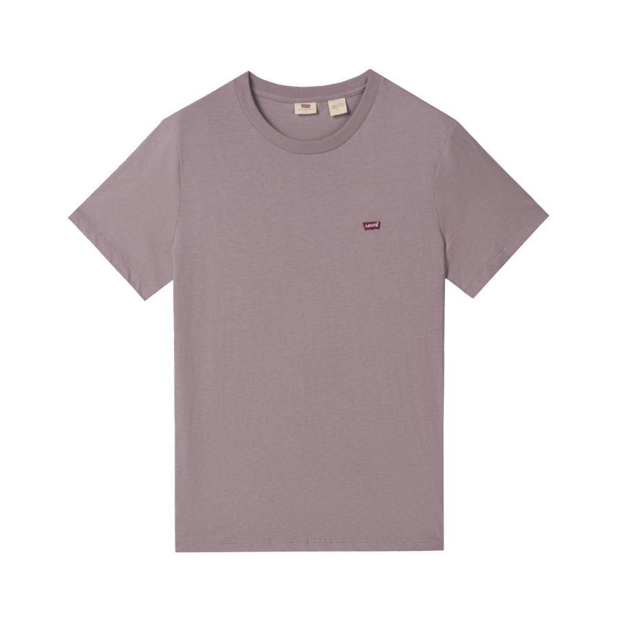 Levis T Shirts Unisex Gray Purple Crew Neck Moderate Straight Fit