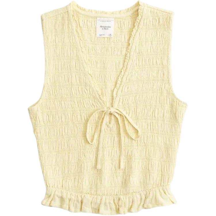 Abercrombie&Fitch Tank Tops Women's Yellow Straight Fit