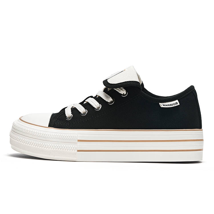 WARRIOR WARRIOR Canvas Shoes Women's Low Top Black