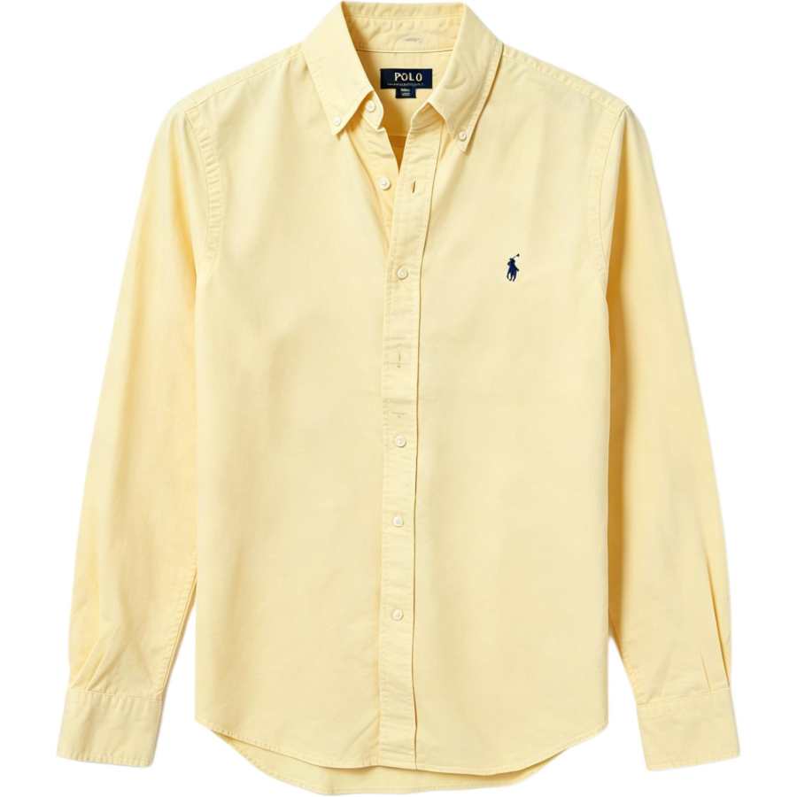 Polo Ralph Lauren Shirts Men's Yellow Lapel Moderate Straight Fit